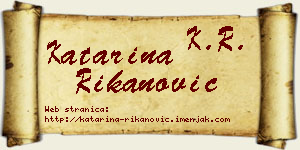 Katarina Rikanović vizit kartica